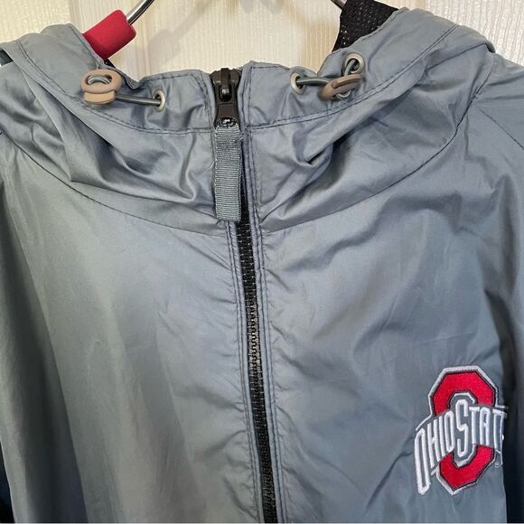 The Ohio State Gray Hooded Windbreaker by J. America, XL - Picture 8 of 15